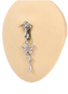 YUCCA Rhinestone Belly Navel Ring Butterfly Design Decorated for Women Daily Use 1pc  - Image 5