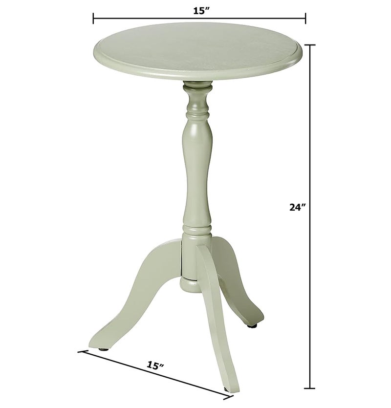Decor Therapy Simplify Pedestal Accent Table, Olive Branch - Image 4