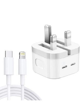 Original 35W USB-C Power Adapter For iPhone 14 13 12 11 Pro Max 14 Plus XS XR XS Max iPad Pro Macbook Dual Type C Port PD Fast Charging UK Plug Wall Charger - pzsku/Z29C8C30692513AE32270Z/45/_/1672238684/e84e69dd-2219-4a76-93f3-1d5b8e22a0e0