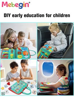 MEBEGIN Montessori Busy Board Toys, Educational Learning Activity Sensory Board, Developing Sensory Toy for Fine Motor Skills, Portable Travel Toy, Made of High Quality Felt Fabrics, Ideal Gift for Kids  - Image 5