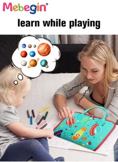 MEBEGIN Montessori Busy Board Toys, Educational Learning Activity Sensory Board, Developing Sensory Toy for Fine Motor Skills, Portable Travel Toy, Made of High Quality Felt Fabrics, Ideal Gift for Kids  - Image 2