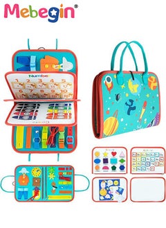 MEBEGIN Montessori Busy Board Toys, Educational Learning Activity Sensory Board, Developing Sensory Toy for Fine Motor Skills, Portable Travel Toy, Made of High Quality Felt Fabrics, Ideal Gift for Kids  - Image 1