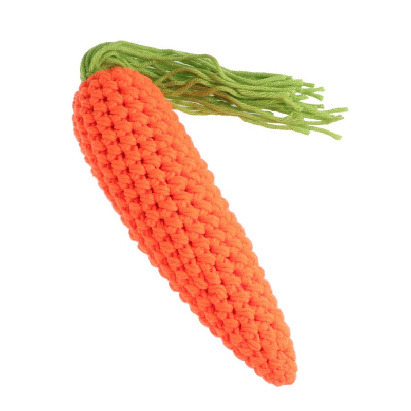 Crochet Carrot Soft Knit Fruit Photography Props For Babies Safe Playtime Gift - Image 2