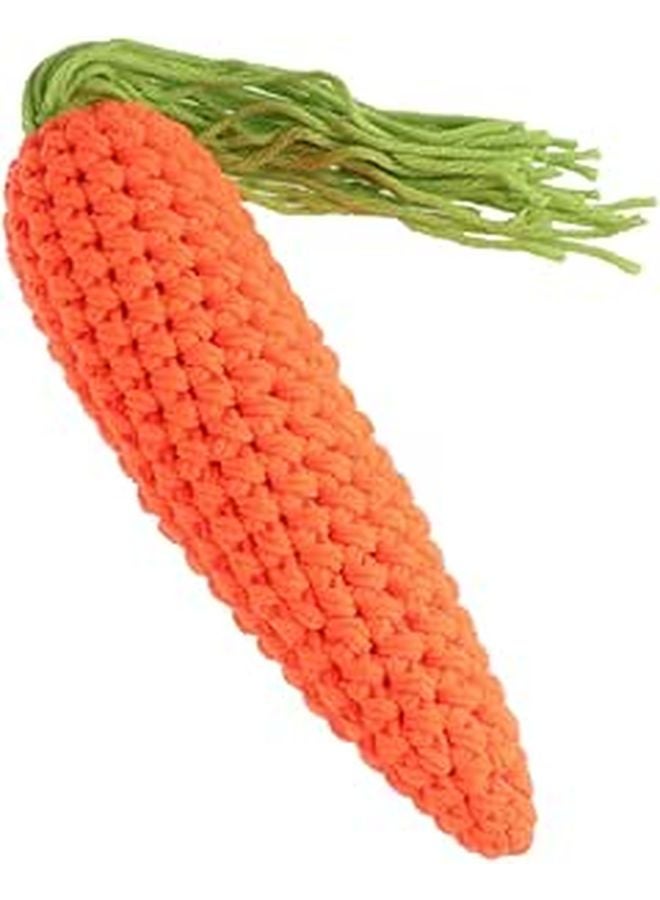Crochet Carrot Soft Knit Fruit Photography Props For Babies Safe Playtime Gift - Image 1