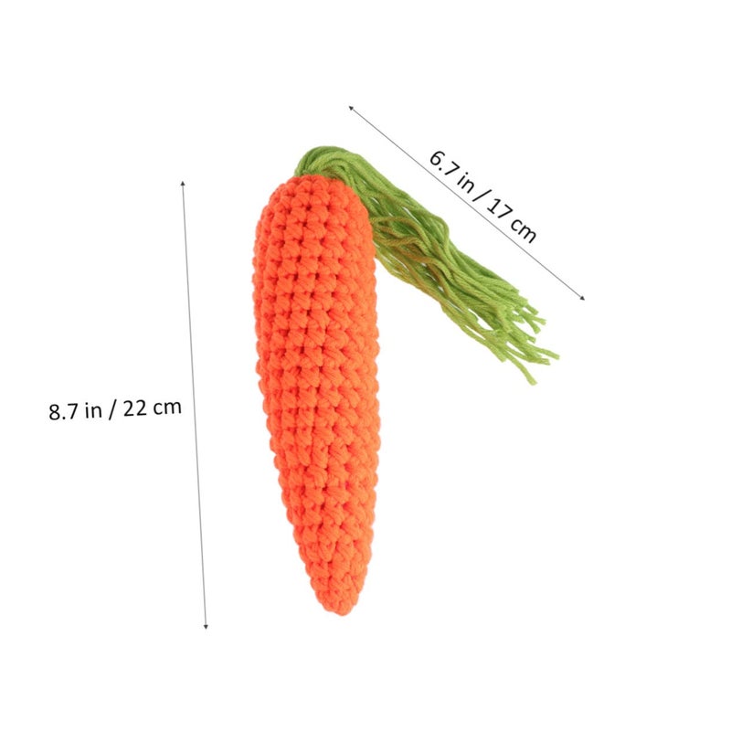 Crochet Carrot Soft Knit Fruit Photography Props For Babies Safe Playtime Gift - Image 3