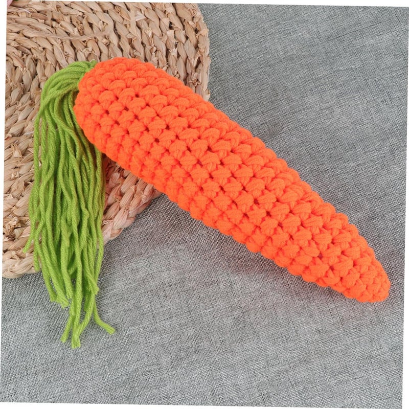 Crochet Carrot Soft Knit Fruit Photography Props For Babies Safe Playtime Gift - Image 5