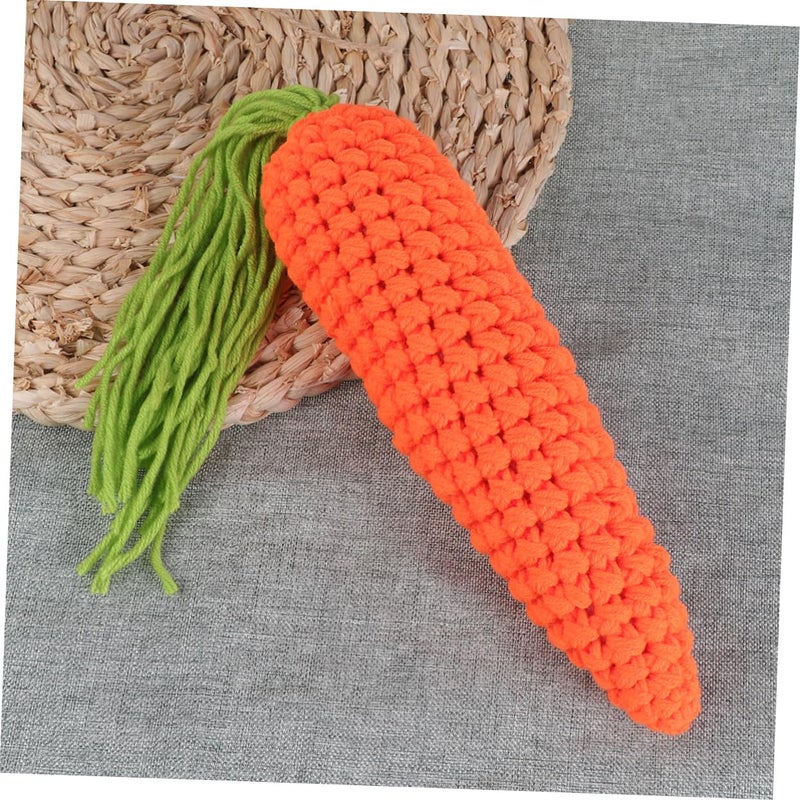 Crochet Carrot Soft Knit Fruit Photography Props For Babies Safe Playtime Gift - Image 4