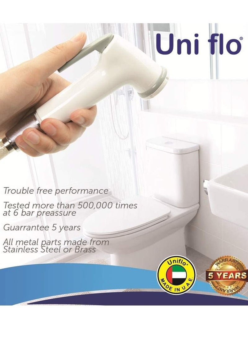 Uni flo Shattaf Head - White Bidet Sprayer for Toilet - Made in UAE  - Image 2