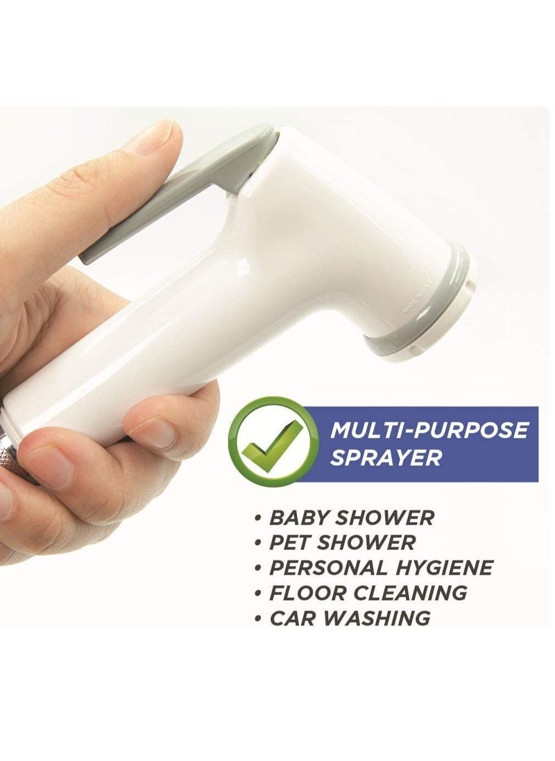 Uni flo Shattaf Head - White Bidet Sprayer for Toilet - Made in UAE  - Image 5