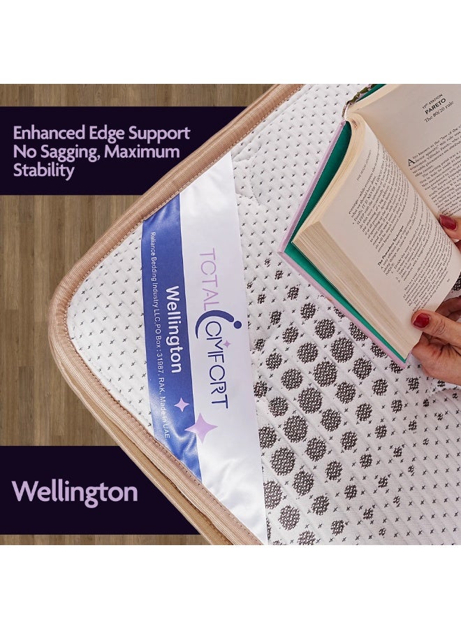 Total Comfort Wellington 3-Zone Pocket Euro Top Mattress - W 200 x L 200 x D 25 cm | Medium Firm Bed with Plush Comfort | Motion Isolation and Foam Encased Edge Support | Breathable Knit Fabric - Image 3