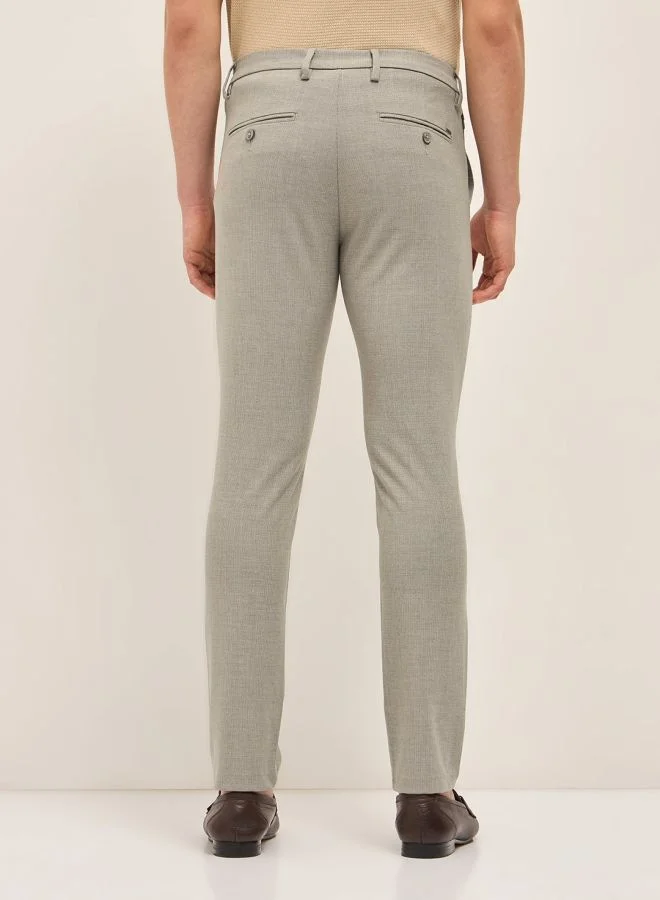 THE BEAR HOUSE Men's Solid 4 Way Stretch Formal Trouser Versatile Office and Travel Pants Comfortable Fit for Everyday Use Easy to Style Bottomwear for Work Weekend and Outings