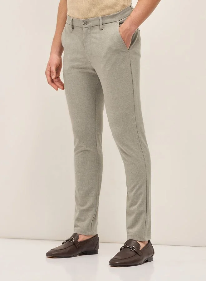 THE BEAR HOUSE Men's Solid 4 Way Stretch Formal Trouser Versatile Office and Travel Pants Comfortable Fit for Everyday Use Easy to Style Bottomwear for Work Weekend and Outings