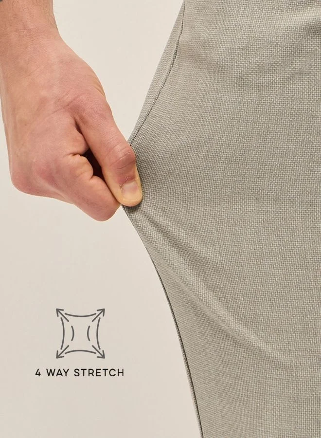 THE BEAR HOUSE Men's Solid 4 Way Stretch Formal Trouser Versatile Office and Travel Pants Comfortable Fit for Everyday Use Easy to Style Bottomwear for Work Weekend and Outings