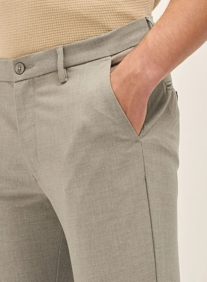 THE BEAR HOUSE Men's Solid 4 Way Stretch Formal Trouser Versatile Office and Travel Pants Comfortable Fit for Everyday Use Easy to Style Bottomwear for Work Weekend and Outings