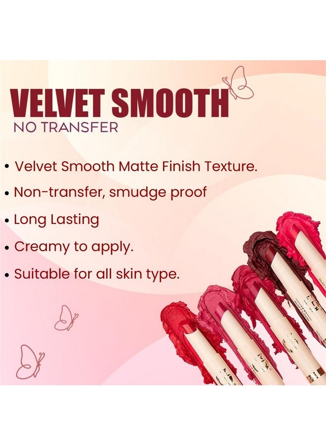 matt look - Mattlook Velvet Smooth Non Transfer Matte Lipstick|Long Lasting|Waterproof|Crayon Lipstick|Smudge Proof & Long Stay On Lip Color|One Swipe Application|Available In 30 Vibrant Shades-Cafe Frappe (2G) - Image 1
