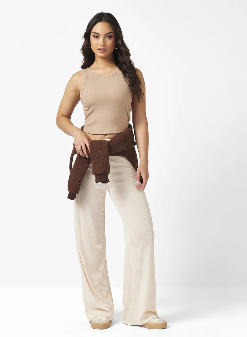Ginger Basics Ribbed Straight Pants