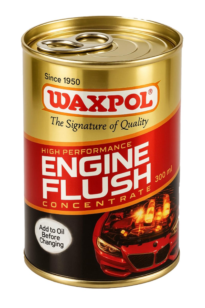 Waxpol Engine Flush 300 ml | Removes Sludge, Carbon & Deposits | Improves Engine Performance & Oil Circulation | Suitable for Cars & Bikes - Image 1