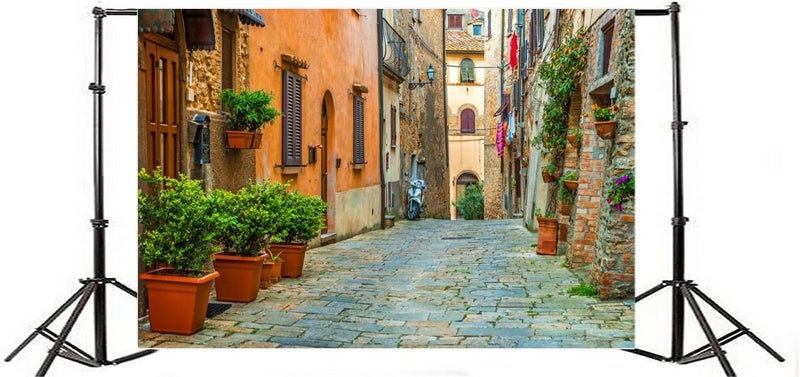 Yeele 10x8ft Italy Alley Backdrop for Photography Tuscany Old Town Narrow Street Background European Building Scene Holiday Travel Kids Adult Photo Booth Shoot Vinyl Studio Props - Image 4