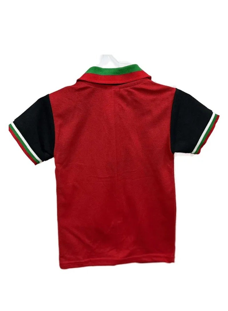 Brain Giggles Brain Giggles T-shirt for Kids National UAE Flag Design Unisex Polo Shirt (13-15 years) - Image 2