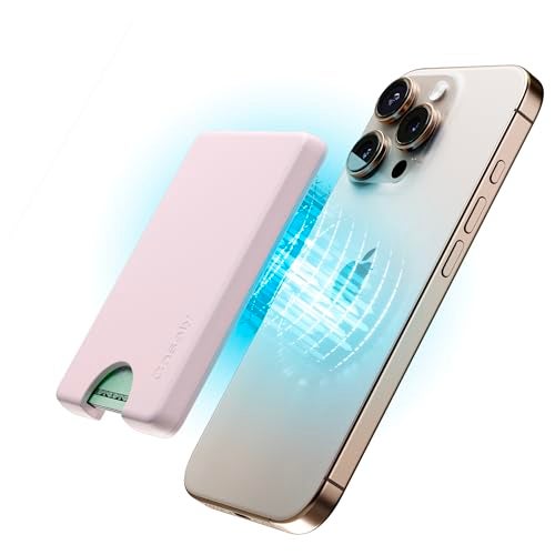 Casely MagWallet | Light Pink | Slim Wallet Card Holder | Compatible with MagSafe | Soft-Touch Hard Silicone | Holds Up to 3 Cards - Image 3