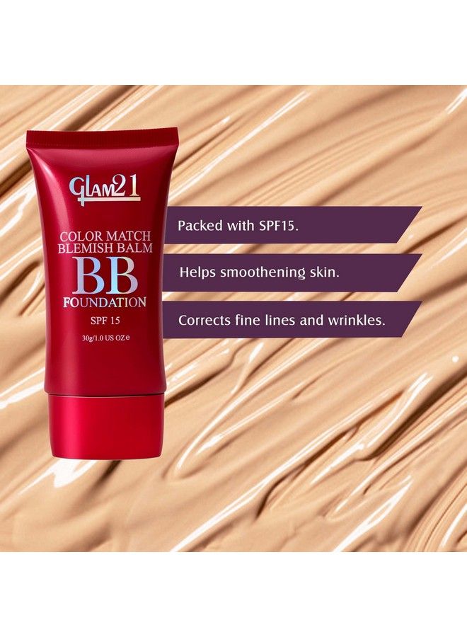 Glam 21 Glam21 Color Match Bb Foundation Spf15 I Dual Purpose Of Foundation & Sunscreen Blemishfree Glow ; Noncakey Daily Use ; Nongreasy & Lightweight ; Longlasting Radiant Makeover; 30Gm 01 Light Natural - Image 4