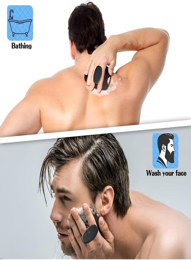 Subete Silicone Body Scrubber - Soft & Hygienic Bath Brush for Men & Women | Anti-Itch Exfoliating Shower Brush | Durable, Easy Grip & Quick Dry (Black, 1 Pc) - Image 4