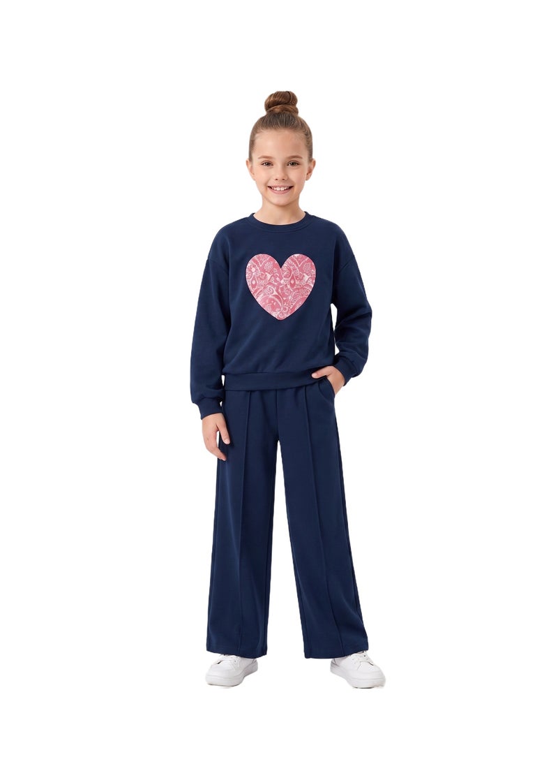 Bidani Sweetheart Cozy Lounge Set  - Dark Blue - Image 1
