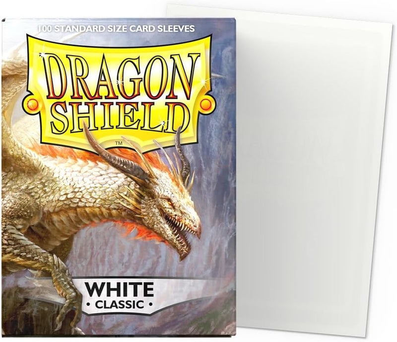 dragon shield | Standard Size Card Classic Sleeves | 100 CT - Smooth & Tough Premium TCG Sleeves - Compatible with Pokemon, Flesh & Blood, One Piece & Magic The Gathering | White - Image 2