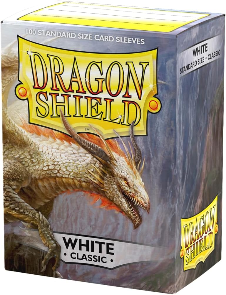 dragon shield | Standard Size Card Classic Sleeves | 100 CT - Smooth & Tough Premium TCG Sleeves - Compatible with Pokemon, Flesh & Blood, One Piece & Magic The Gathering | White - Image 1