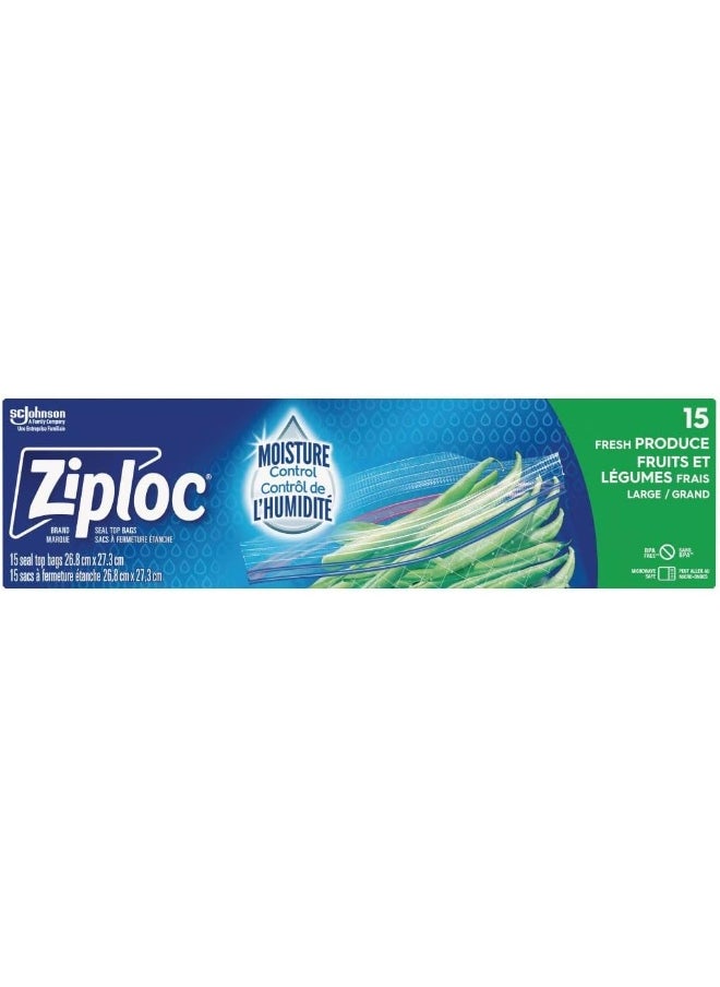 Ziploc Fresh Produce Bags Large - 15 Count  - Image 1