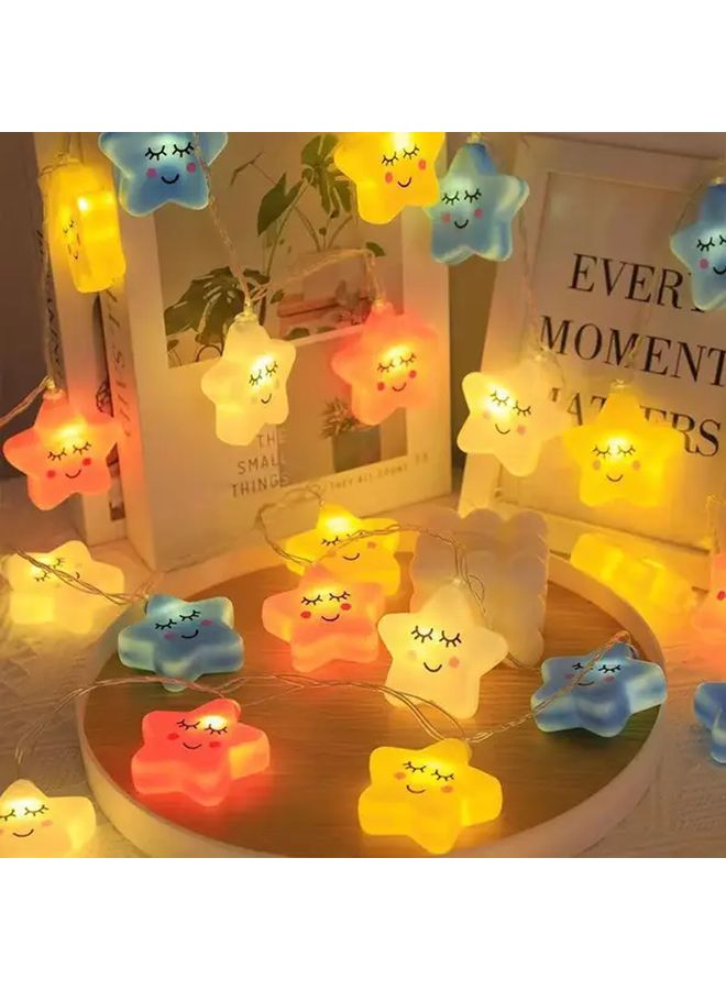 Four Color Stars String Lights 3M 20 LED Cute Star Lights Room Decor - Image 1