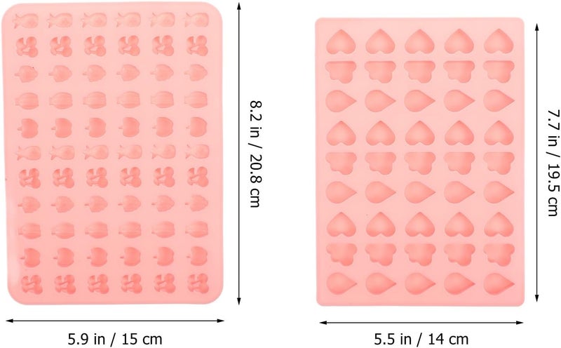 3pcs Silicone Candy Molds for DIY Fruit Gummy, Chocolate Fudge, and Jelly Making, High-temperature Resistant Pink Fruit, Cloud, and Animal Shapes, Shower and Dessert Baking - Image 2
