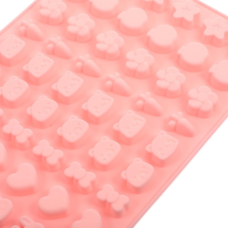 3pcs Silicone Candy Molds for DIY Fruit Gummy, Chocolate Fudge, and Jelly Making, High-temperature Resistant Pink Fruit, Cloud, and Animal Shapes, Shower and Dessert Baking - Image 3