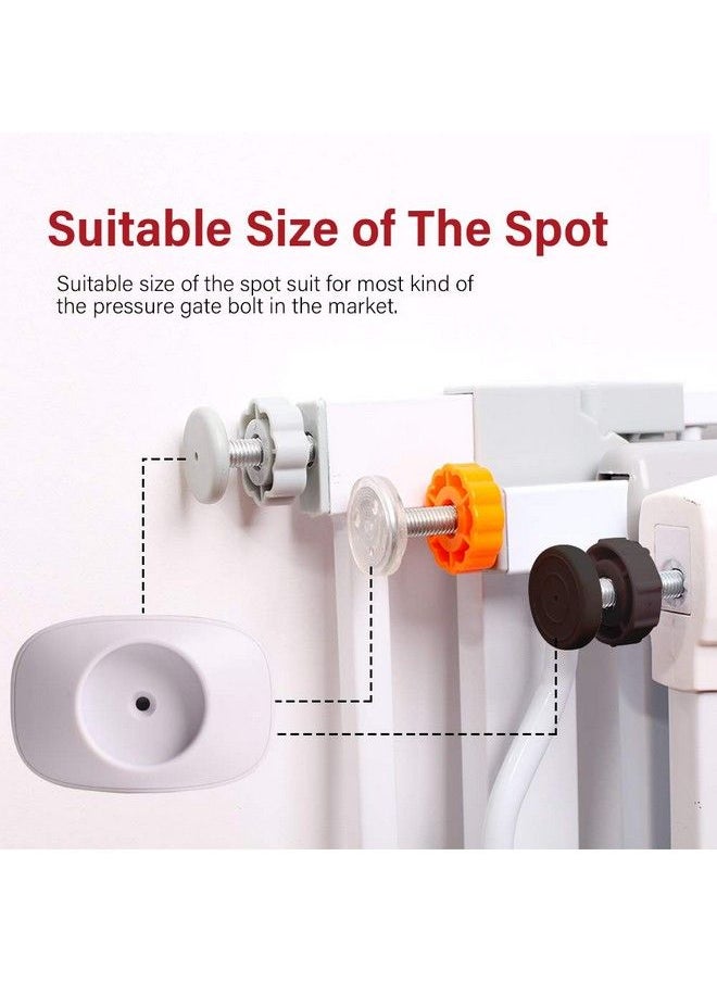 Eudemon - Safety Baby Gate Wall Protector Wall Saver For Pressure Mounted Gate Protect Walls/Baseboard/Stairs/Door Frame/Doorways Work On Pet & Dog Gates Easy To Install (White 4 Pack) - Image 1
