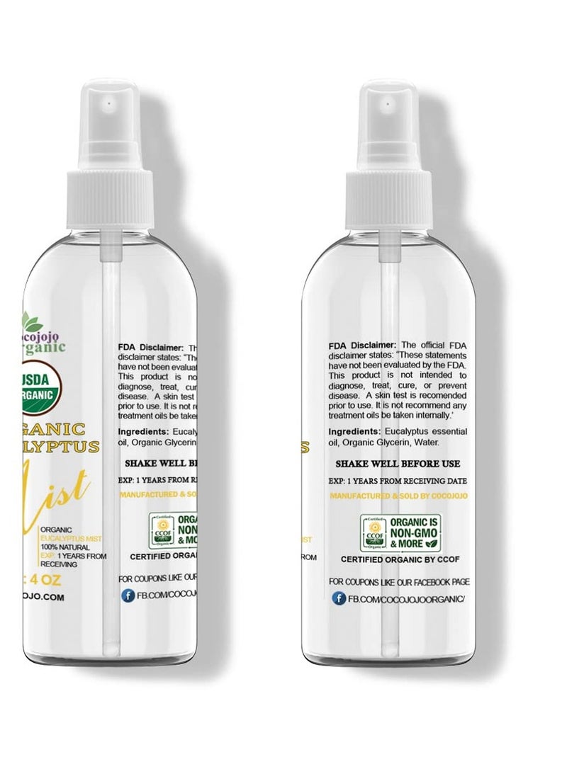 Dr Joe Lab Dr Joe Lab Organic Eucalyptus Mist For Skincare 4 oz - Moisturize Sensitive and Dry Skin - USDA certified - Pure Essential Oil & Glycerin Mist -  - Image 2