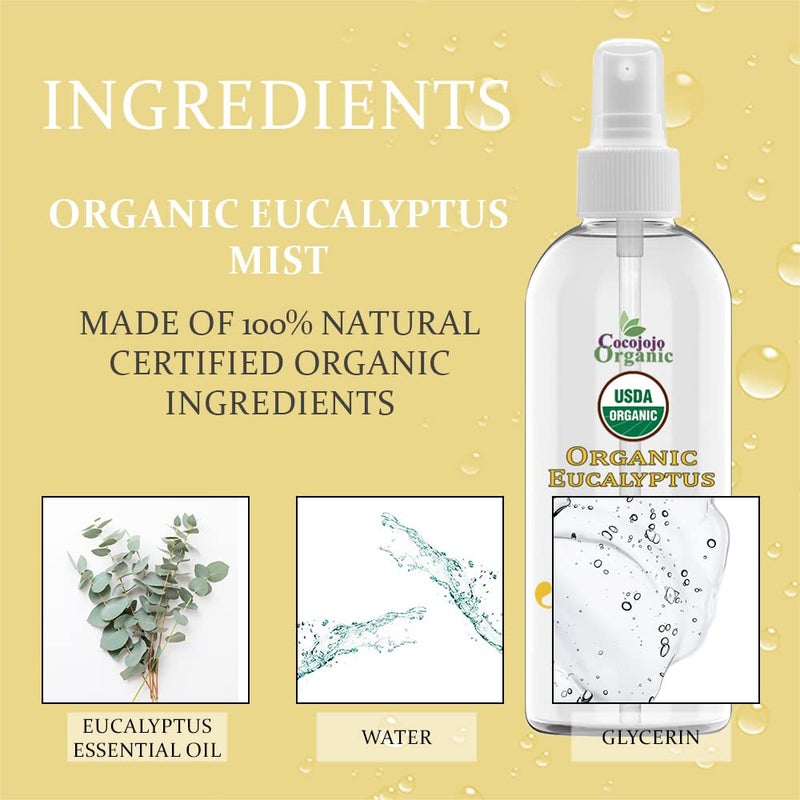 Dr Joe Lab Organic Eucalyptus Mist For Skincare 4 oz - Moisturize Sensitive and Dry Skin - USDA certified - Pure Essential Oil & Glycerin Mist - - Image 4