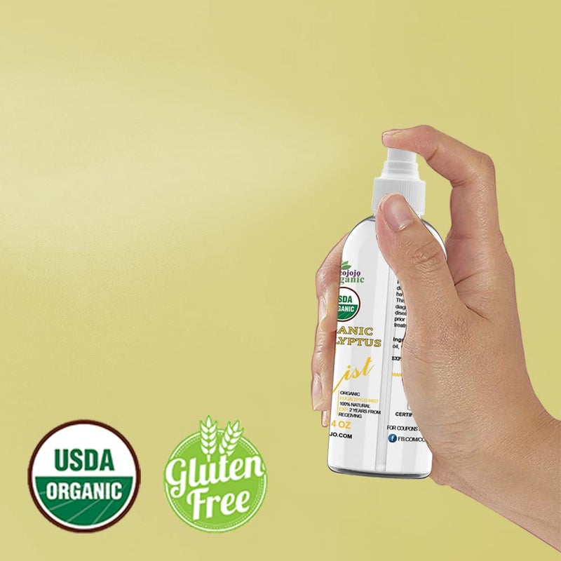 Dr Joe Lab Organic Eucalyptus Mist For Skincare 4 oz - Moisturize Sensitive and Dry Skin - USDA certified - Pure Essential Oil & Glycerin Mist - - Image 3