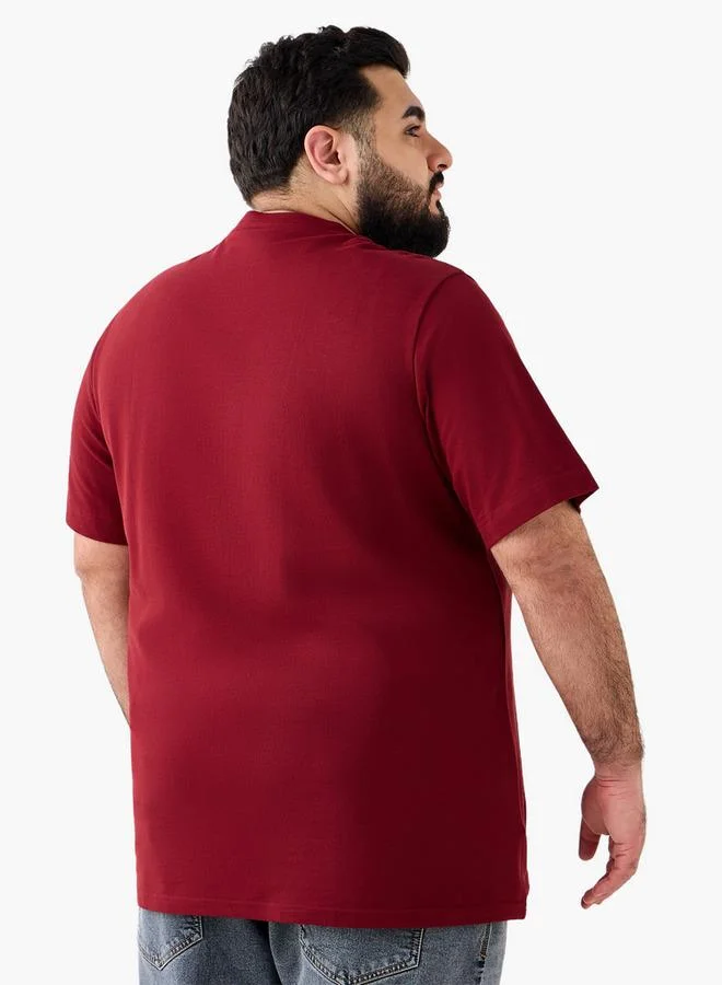 Maxim  Men Regular Fit Crew Neck Short Sleeves Slogan Print T shirt for Men | Best Price UAE
