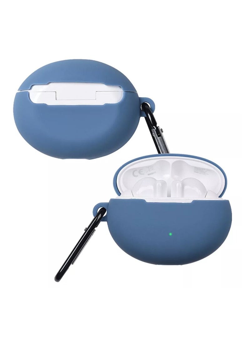 Silicone Case Cover for Huawei FreeBuds 4 with Carabiner and Charging Port Accessibility anti shock, full protection - Image 2