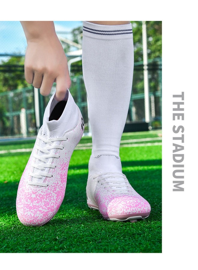 NIBEMINENT Men's Soccer Shoes High-Top Soccer Cleats Outdoor Breathable Athletic Professional Spikes Youth Boys Football Shoes - Image 3