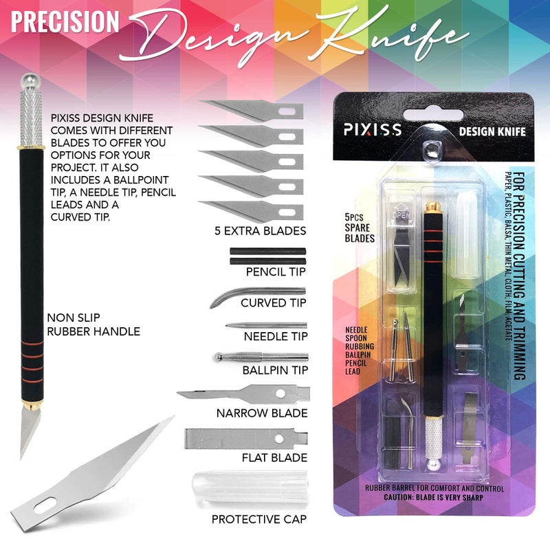 GRAS Art Bundles Testors Cement Plastic Model Glue Adhesive 2-Pack, 6 Fine Detail Miniatures Paint Brushes, Precision Crafting Knife with Extra Blades and Tips - Image 2