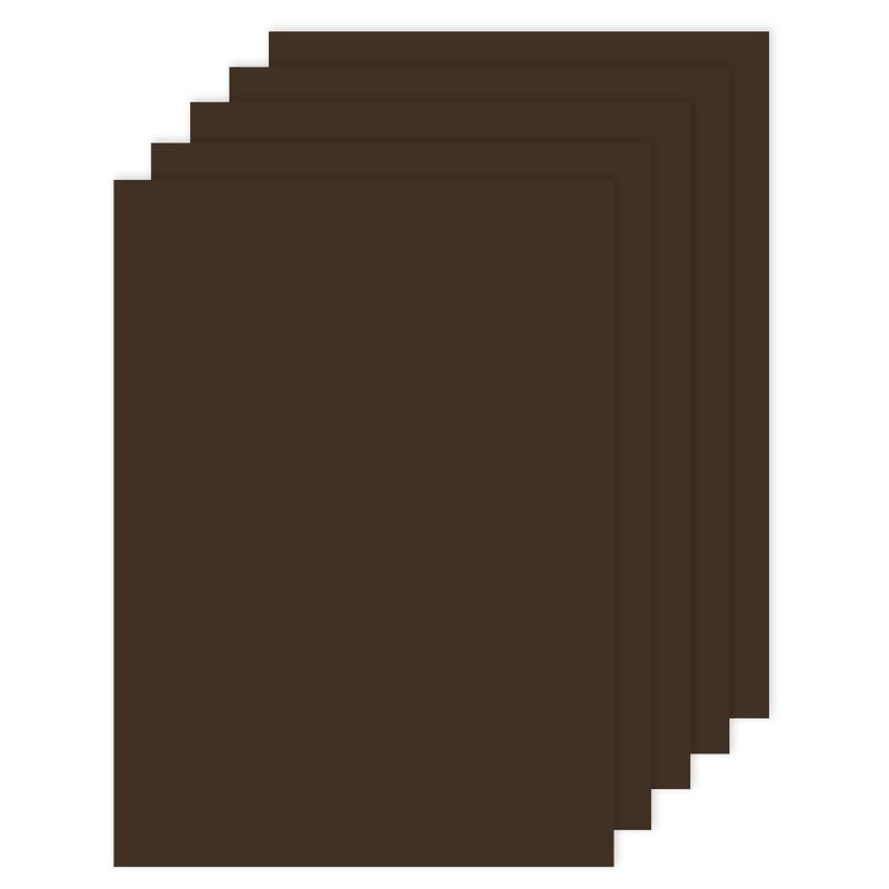 Lakeer A3 Dark Brown Color Board Cardstock Paper Board Hardboard 600 GSM Pack of 5 Pcs For Scrapbooking Art Craft Poster DIY Etc - Image 1