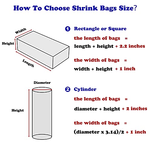 Morepack 5x5 Inches Shrink Wrap Bags,200 Pieces Clear PVC Heat Shrink Bags - Image 3