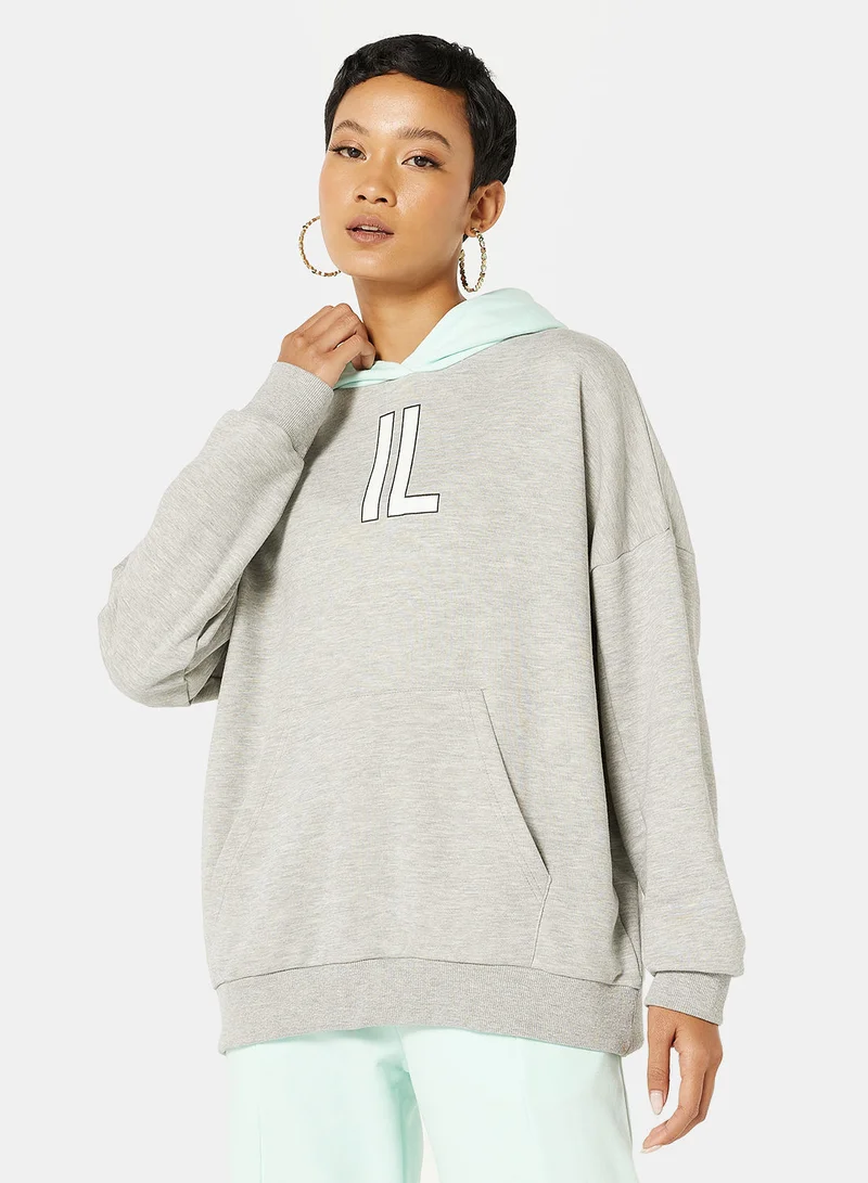إيل سارتو Logo Oversized Hoodie