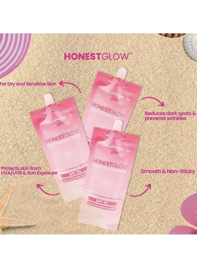 الجلد المتحول واقي الشمس اليومي  هونيست جلو بعامل حماية من الشمس 50، 50 جم - Image 3