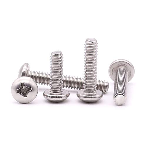 RoyceMart #10-24 x 1/2" inch (50 pcs) Phillips Pan Head Machine Screw Bolt, 304 Stainless Steel 18-8 Rounded Head Screws, UNC Full Thread, Bright Finish - Image 4