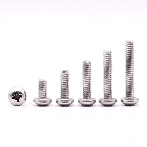 RoyceMart #10-24 x 1/2" inch (50 pcs) Phillips Pan Head Machine Screw Bolt, 304 Stainless Steel 18-8 Rounded Head Screws, UNC Full Thread, Bright Finish - Image 5