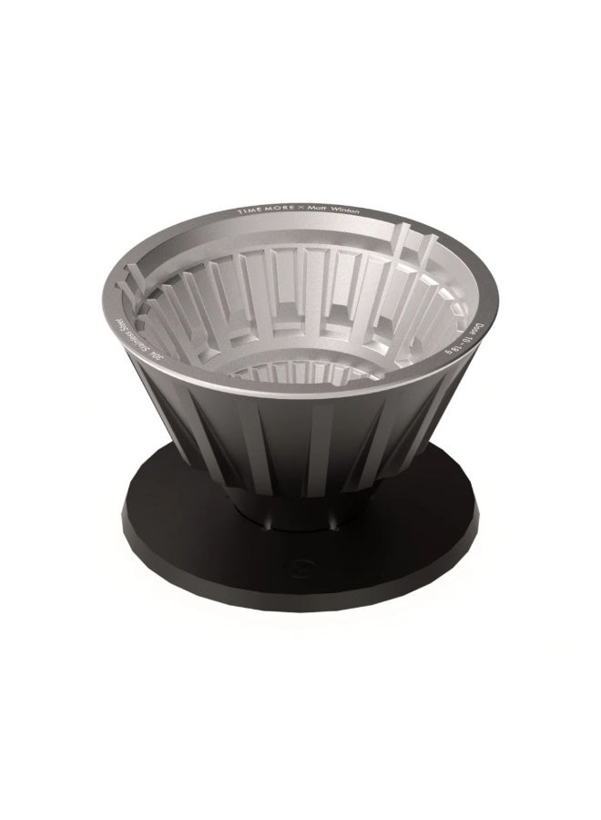 TIMEMORE VECTOR Pour Over Coffee Dripper, 01 Filter Compatible, 10–18g Dose, Black - Image 1