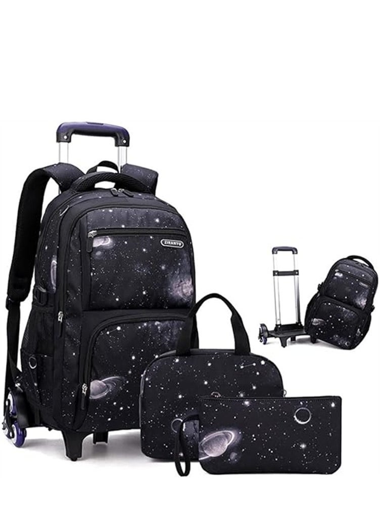 Generic - 3-Piece Large Capacity Backpack for Primary Junior School Backpack with Lunch Box Pencil Case Durable Bookbags Lightweight Travel Backpack Set for Boys Girls - Image 1
