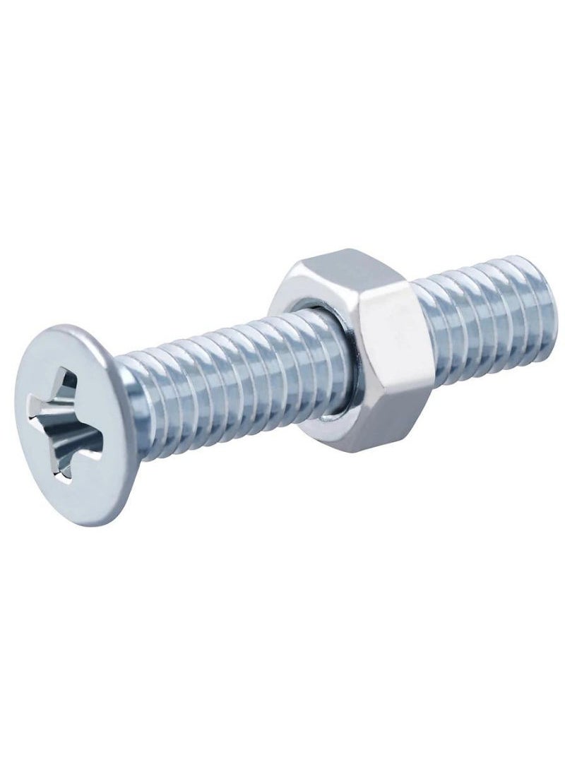 ACE Diall Carbon Steel Machine Screw And Nut Pack 25mm 20Pcs 